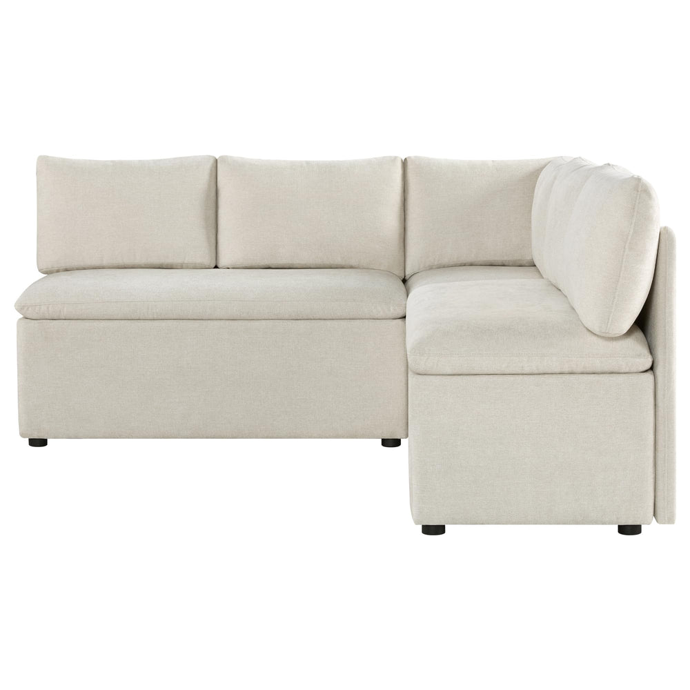 L-Shaped Corner Dining Bench with Storage & Back
