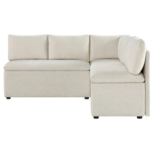 L-Shaped Corner Dining Bench with Storage & Back