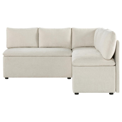 L-Shaped Corner Dining Bench with Storage & Back