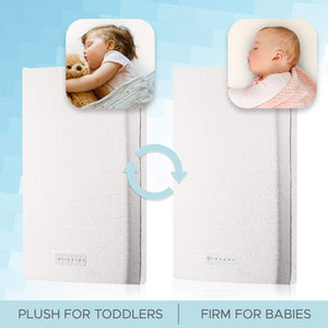 Dual-Sided Crib & Toddler Mattress with Cooling Gel Memory Foam