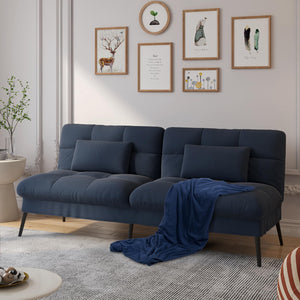 Convertible Futon Sofa Bed with Adjustable Backrest