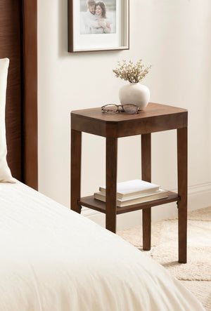 Two-Tier Mango Wood Side Table