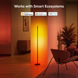 Smart LED Floor Lamp – RGB Color Changing, Music Sync, Voice Control