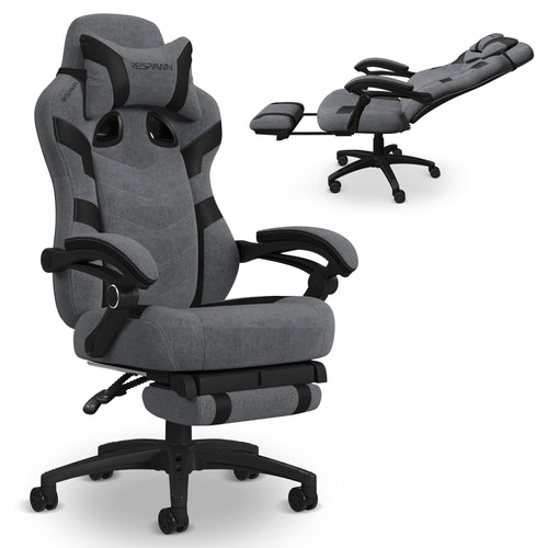 Ergonomic Gaming Chair with Footrest & Lumbar Support
