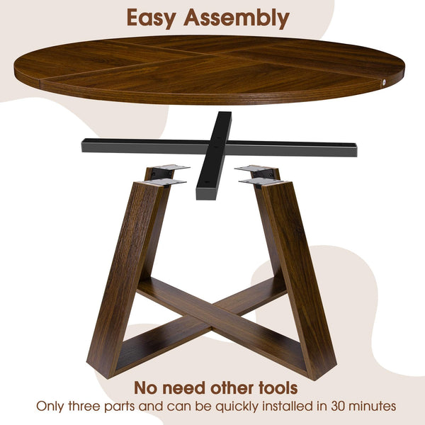 Round Coffee Table 31.5" with Open Storage
