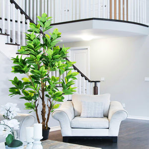Artificial Rubber Tree 7.2ft Indoor Outdoor Plant