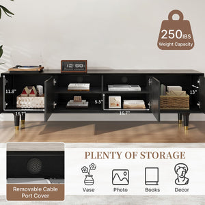 71" Mid-Century Modern TV Stand with Storage