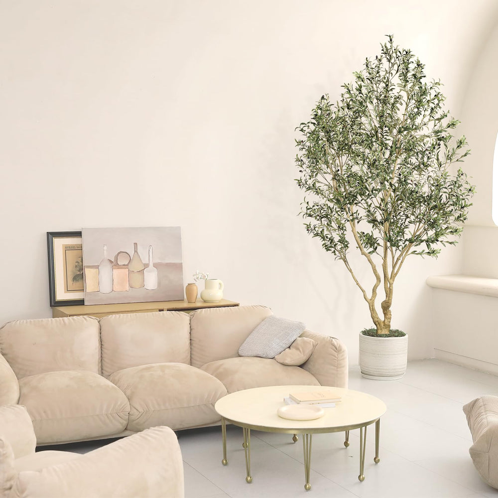 Large Artificial Olive Tree with Realistic Leaves and Olives