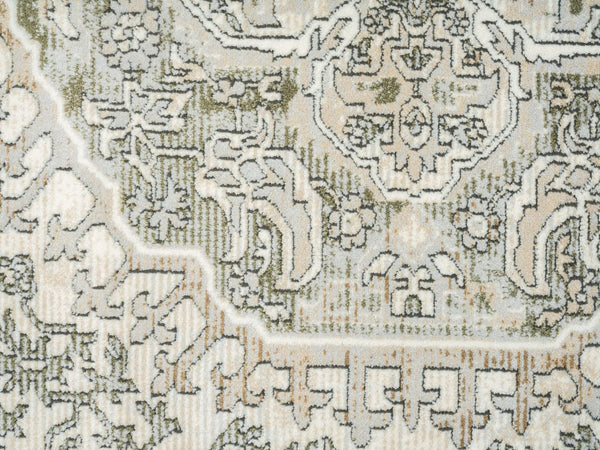 Beige & Green Vintage Area Rug