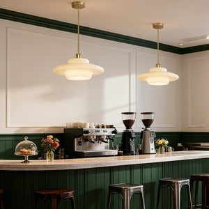 Mid-Century Modern Glass Pendant Light