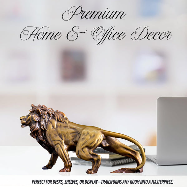 Bronze Lion Sculpture Figurine