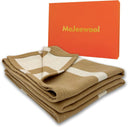 Wool Cashmere Throw Blanket — Camel, 75"x55"