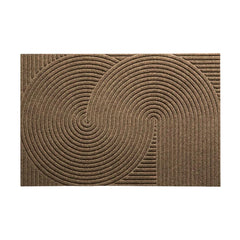Beige Indoor Outdoor Door Mat 24x35 – Recycled Plastic & Rubber Entryway Rug