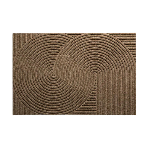 Beige Indoor Outdoor Door Mat 24x35 – Recycled Plastic & Rubber Entryway Rug