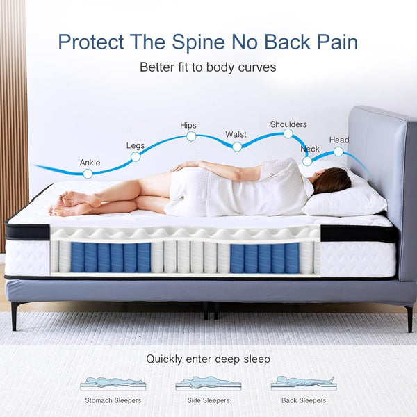 Queen Size Hybrid Memory Foam Mattress