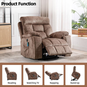 Large Power Lift Recliner Chair with Massage and Heat