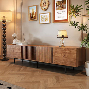 94.48" Mid-Century Modern Walnut TV Stand