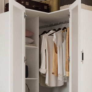 Modular Wardrobe Closet with Frosted Glass Doors