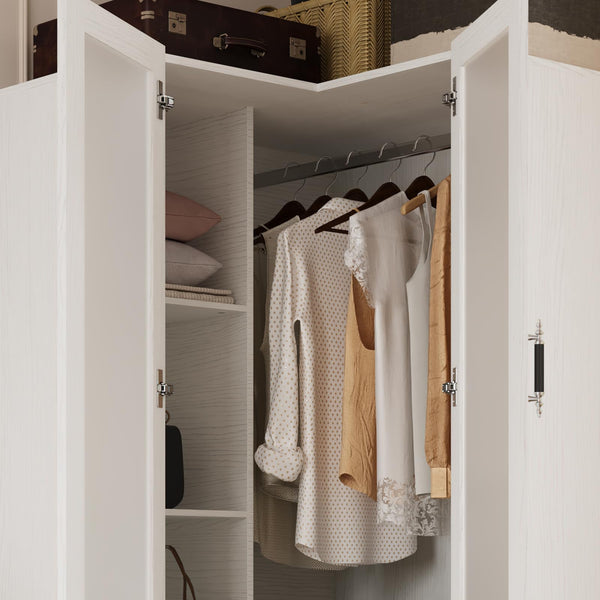 Modular Wardrobe Closet with Frosted Glass Doors