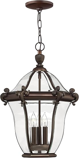 Three-Light Outdoor Hanging Lantern Pendant