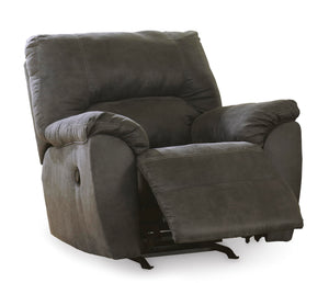 Faux Leather Manual Rocker Recliner – Gray