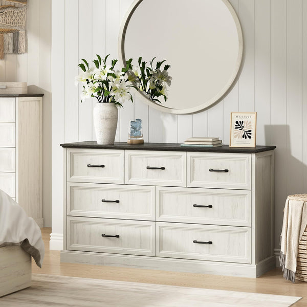 3-Piece Bedroom Set – 7-Drawer Dresser & 2 Nightstands