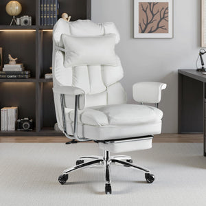 Ergonomic Executive Office Chair with Footrest & Lumbar Support