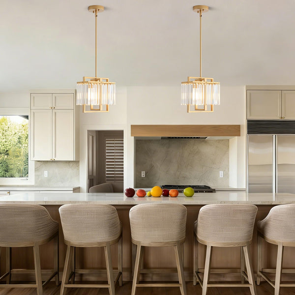 Crystal Pendant Light – Kitchen Island & Dining Room