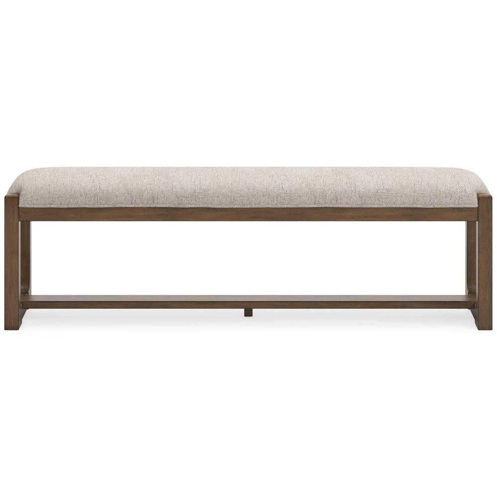 Farmhouse Upholstered Dining Bench with Foam Cushion