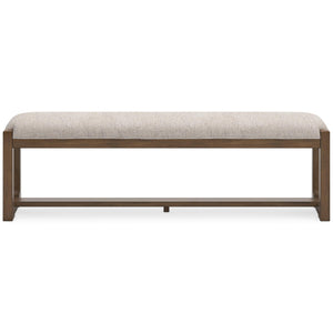 Farmhouse Upholstered Dining Bench with Foam Cushion