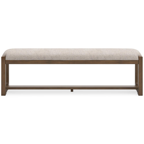 Farmhouse Upholstered Dining Bench with Foam Cushion