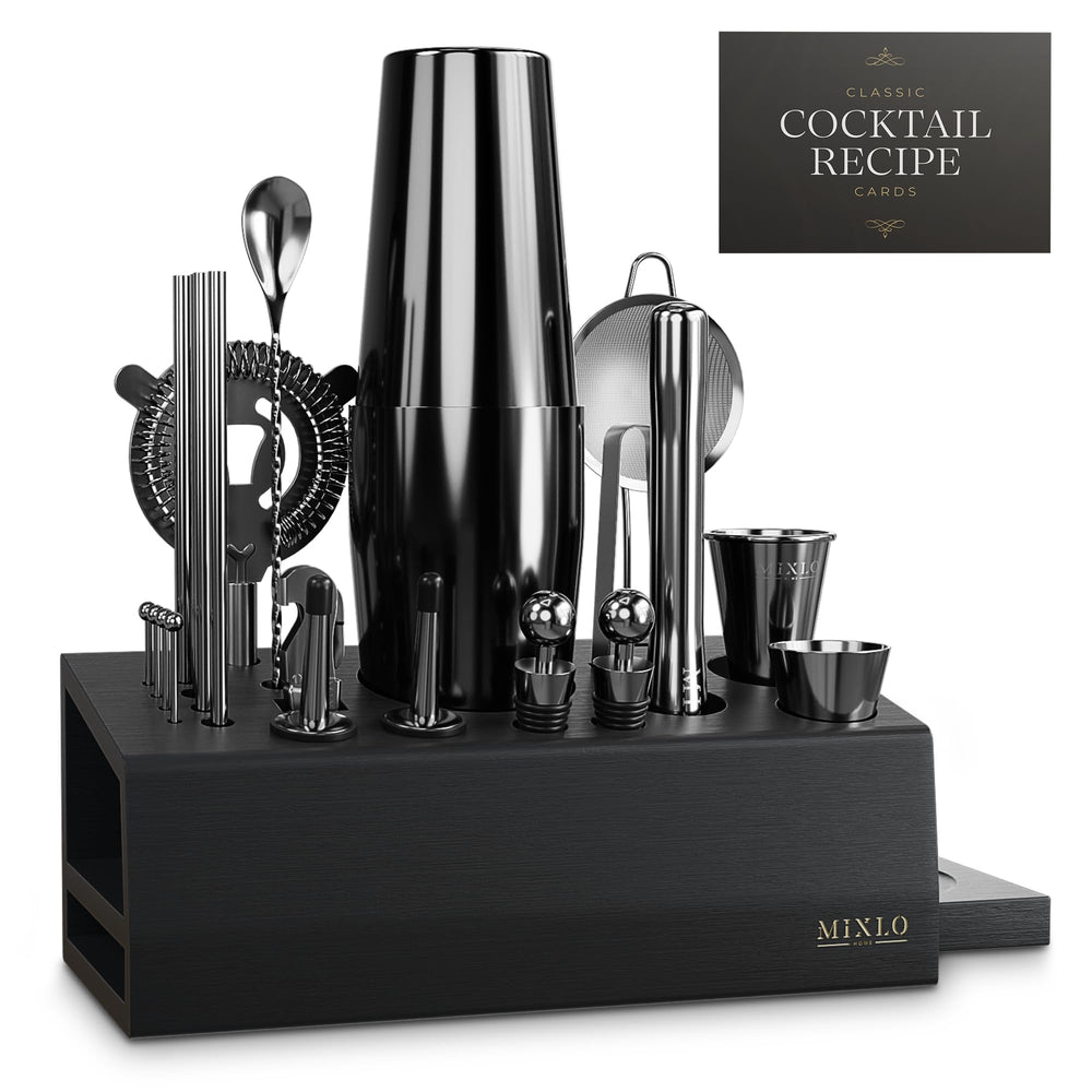 22-Piece Cocktail Shaker & Bartender Kit with Stand