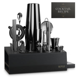 22-Piece Cocktail Shaker & Bartender Kit with Stand