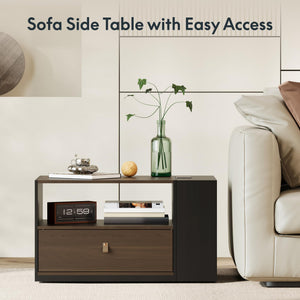 Height Adjustable Mobile Standing Desk with Storage