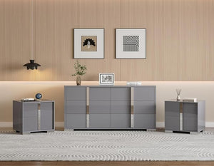 4-Piece Bedroom Dresser Set with High Gloss UV Finish