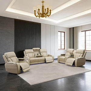 Power Reclining Sectional Sofa Set with USB Charging