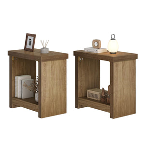 End Tables Set of 2 with Storage Shelves