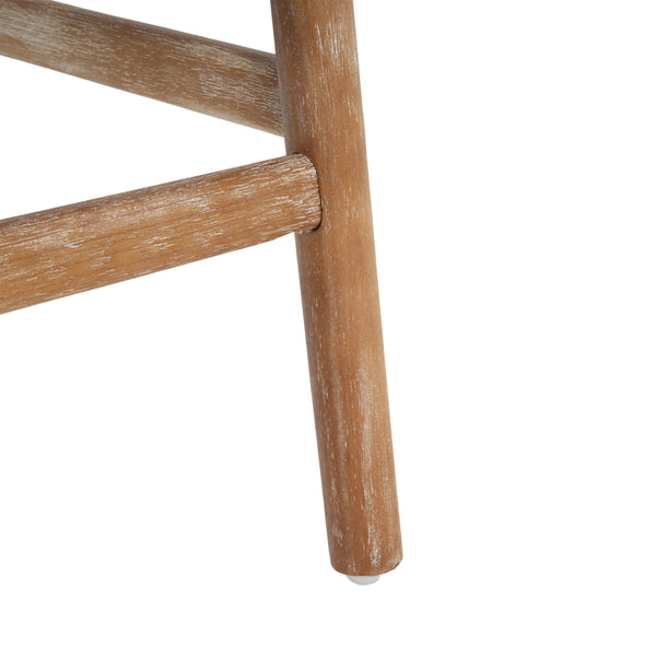 Counter Height Bar Stools Set of 2 – Boucle Fabric with Footrest