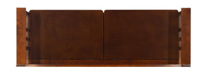 Split Seat Storage Bench with Walnut Finish