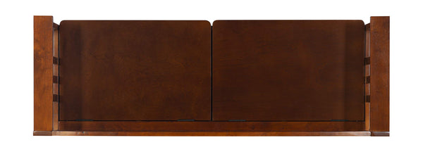 Split Seat Storage Bench with Walnut Finish