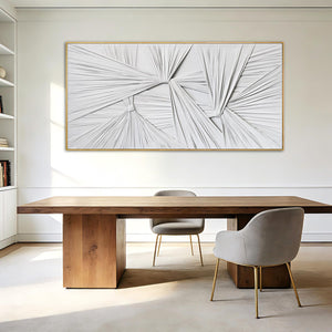 Textured Abstract Canvas Wall Art – Sculptural Minimalist Framed Painting