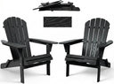 Folding Solid Wood Adirondack Chair with Pre-Assembled Backrest