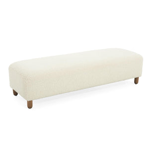 Boucle Rectangular Ottoman Bench