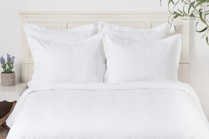 Jardin Matelasse Euro Pillow Sham – 26" x 26" White Cotton