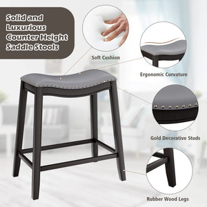 5-Piece Counter Height Dining Set with 4 Upholstered Stools