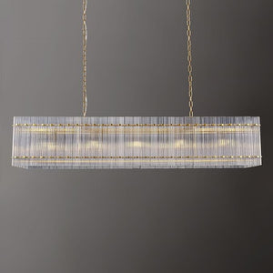 3-Tier Round Crystal Glass Chandelier with Water Ripple Design