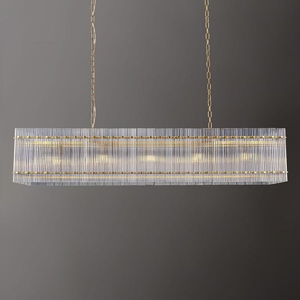 3-Tier Round Crystal Glass Chandelier with Water Ripple Design
