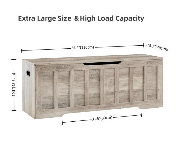 Large Storage Chest Bench with Safety Hinges