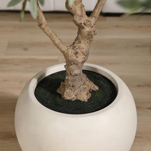 8 Ft Faux Olive Tree with Artisan Planter