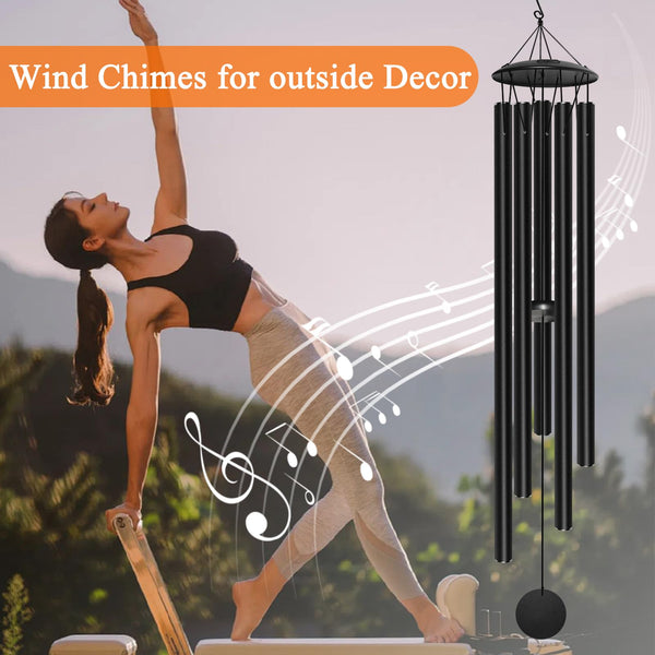 65-Inch Extra Large Outdoor Wind Chimes – Deep Tone Aluminum